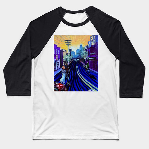 'North Davidson Street' Baseball T-Shirt by jerrykirk